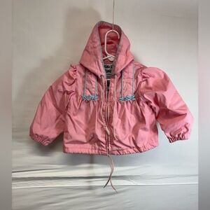 Vintage Weather Tamer Pink Light Weight Jacket Size 2T Made in USA
